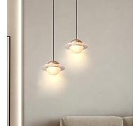 ZXDTVFGN Creative Ball Shape LED Chandelier Ornament Bedside Simple Pendant Light Individualistic Planet Hanging Lamp For Kitchen Bar Foyer Durable Droplight Single And Double Head
