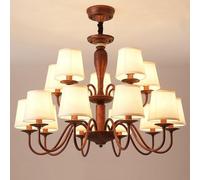 ZXDTVFGN E27 American retro chandelier, simple country for living room, dining bedroom, main study room lighting,3 heads