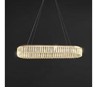 ZXDTVFGN French luxury crystal chandelier, creative round lamp, electroplated aluminium S gold + for dining room bedroom living room,Gold,80cm