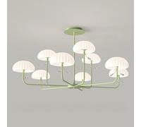 ZXDTVFGN G9 American country vintage chandelier, modern simple cream wind creative rustic living room dining bedroom study light,White,6 Heads