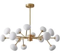 ZXDTVFGN G9 Nordic Magic Molecule Chandelier Lighting,Living Room Home Bedroom Dining Room,Modern Concise Designer During Lighting,Hanging Light-Plated Copper 15 Head Made in China