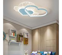 ZXDTVFGN Heart Shaped Ceiling Lights Dimmable Chandelier 30W 38W, Modern Flush Mounted LED Close to Light Fixtures Chandeliers, 3-Color Change Mode for Nursery Theme Hotel Decor Made in Chi