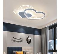 ZXDTVFGN Heart Shaped Ceiling Lights Dimmable Chandelier 30W 38W, Modern Flush Mounted LED Close to Light Fixtures Chandeliers, 3-Color Change Mode for Nursery Theme Hotel Decor Made in Chi