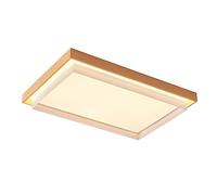 ZXDTVFGN Japanese Style Ceiling Light Flat Simple Wood Grain Living Room Lamp Iron Square Surface Mount Led Fixture Dining Bedroom Dimming Close to Light/90Cm