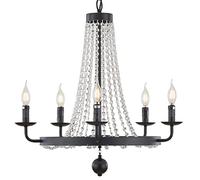 ZXDTVFGN Large 5-15 Heads Wagon Wheel Decor Chandelier Ceiling Light Fixtures for Over Pendant Lamp Kitchen Island Crystal Beads Hanging Bedroom Lighting Present