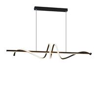ZXDTVFGN LED Chandelier With Remote Control Dimming Function Spiral Lamp Tube Pendant Above The Long Table Mid Century Creative Chandeliers Kitchen And Restaurant Fixtures 50W