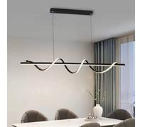 ZXDTVFGN LED Chandelier With Remote Control Dimming Function Spiral Lamp Tube Pendant Above The Long Table Mid Century Creative Chandeliers Kitchen And Restaurant Fixtures 50W