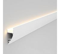 ZXDTVFGN Linear Ceiling Edge Led Channel Diffuser, Cuttable Surface-Mounted Light Strip Housing, Aluminum Baseboard Lighting Profile for Theater