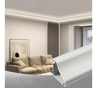 ZXDTVFGN Living Room Ceiling Led Channel Indirect Lighting, Decorative Crown Moulding Light Trim Slot, Wall Baseboard Diffuser Aluminum Profile