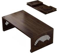 ZXDTVFGN Low Japanese Floor Table Solid Wood, Foldable Meditation Table Tatami Table No Assembly, Versatile Japanese Coffee Table for Sitting on The Floor(67x40x30cm (26.4x15.8x11.8in))