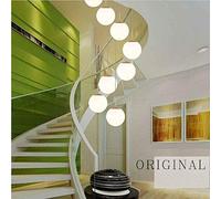 ZXDTVFGN Minimalist Spiral Staircase Long Chandelier Modern Creative Hotel Villa Stairwell Glass Ball Simple 40x200cm (Size : A) Made in China