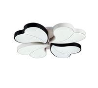 ZXDTVFGN Modern and Simple LED Ceiling Lighting Acrylic Heart-shaped Surface Mount Lamp Metal 4-leaf Flower Panel Light Fitting 48W Led Chandelier Lamps for Living Room Bedroom Interesting