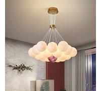 ZXDTVFGN Modern Creativity 3D Printed Ceiling Chandelier Night Light Universe Planet Moon Lantern Dinning Room Bar Pendant Lights Home Child Bedroom LED Chandelierier PLA