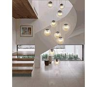 ZXDTVFGN Modern Minimalist Staircase Chandelier Home Duplex Building Large Villa Stair Long 45x200cm (Color : Clear) Made in China