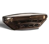 ZXDTVFGN Motorbike Rear Light 3 Wires Led Motorcycle Tail Brake Light Red Smoke Lens Rear License Lamp Daytime Running Signal Universal for 12v Moto Scooter