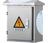 ZXDTVFGN Outdoor Lockable Steel Junction Box - Weatherproof Ip67 Electrical Distribution Box, Anti - Rust Engineering Enclosure with Lightning Protection for Secure Outdoor Use