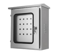ZXDTVFGN Outdoor Waterproof Stainless Steel Electrical Junction Box, Wall - Mounted Lockable Enclosure for Cable Connectors, Heavy - Duty Project Box (50×25×60cm)