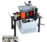 ZXDTVFGN Portable Edge Banding Machine, 1200W Woodworking Trimmer with Double-Sided Glue, Adjustable Edge Height 7-60mm, Ideal for Curved & Straight Panels, Cabinet Tool (Black)