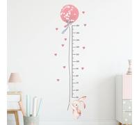 ZXDTVFGN Self-adhesive pink rabbit height wall sticker cartoon balloon cute children's room decoration painting