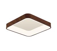 ZXDTVFGN Unique Wood Grain Ceiling Lamp Geometric Industrial Chandelier Lighting in Rectangular S3000K/4500K/6000K Selectable Low-Profile Flush Mount for Living Room Led Light Sour