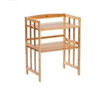 ZXDTVFGN Wood Printer Stand Shelf with Mesh Storage - Desktop nizer for Office Filing Cabinets, Under-Desk Shelf, File Cupboard, and Furniture