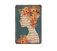 ZXER Social Worker Girl Have Hope See The Good Read More Often Challenge Yourself Retro Poster Tin Sign Vintage Metal Pub Club Cafe Bar Home Wall Art Decoration Poster Retro 8x12inch(20x30cm)