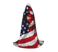 ZXERTG American Flag1 Print Hooded Cloak For Halloween Costumes,Perfect For Wizard,Vampire,Grim Reaper More Cosplay