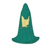 ZXERTG Animal Farm-Chicken Run Print Hooded Cloak For Halloween Costumes,Perfect For Wizard,Vampire,Grim Reaper More Cosplay