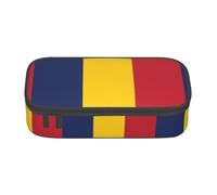 ZXERTG Flag of Chad Print Oxford Cloth Pencil Pouch,Multi-Functional Pen Case,Perfect for Office and Travel