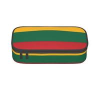 ZXERTG Flag of Lithuania Print Oxford Cloth Pencil Pouch,Multi-Functional Pen Case,Perfect for Office and Travel
