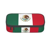 ZXERTG Flag of Mexico Print Oxford Cloth Pencil Pouch,Multi-Functional Pen Case,Perfect for Office and Travel