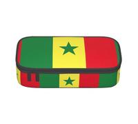 ZXERTG Flag of Senegal Print Oxford Cloth Pencil Pouch,Multi-Functional Pen Case,Perfect for Office and Travel