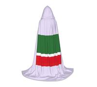 ZXERTG Flag Of The Chechen Republic Print Hooded Cloak For Halloween Costumes,Perfect For Wizard,Vampire,Grim Reaper More Cosplay