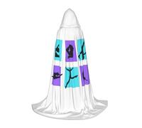 ZXERTG Gymnastics Game Print Hooded Cloak For Halloween Costumes,Perfect For Wizard,Vampire,Grim Reaper More Cosplay