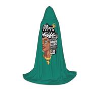 ZXERTG Melanin Afro Woman Print Hooded Cloak For Halloween Costumes,Perfect For Wizard,Vampire,Grim Reaper More Cosplay