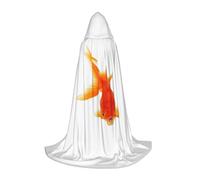 ZXERTG Real Fish Print Hooded Cloak For Halloween Costumes,Perfect For Wizard,Vampire,Grim Reaper More Cosplay