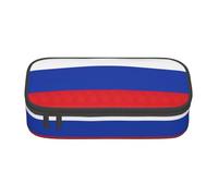 ZXERTG Russian Flag Print Oxford Cloth Pencil Pouch,Multi-Functional Pen Case,Perfect for Office and Travel