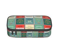 ZXERTG Sayings Print Oxford Cloth Pencil Pouch,Multi-Functional Pen Case,Perfect for Office and Travel
