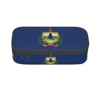 ZXERTG Vermont State Flag Print Oxford Cloth Pencil Pouch,Multi-Functional Pen Case,Perfect for Office and Travel