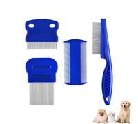 ZXfad 4Pcs Head Lice Comb Pet Flea Comb(Blue)
