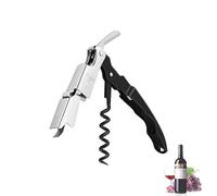 ZXfad Wine Corkscrew, Featuring a Double Hinged Fulcrum and foil Cutter, is Made of Stainless Steel and is Ideal for Sommeliers, Servers, and Bartenders