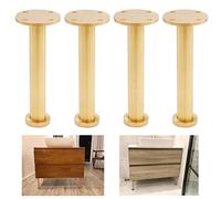 ZXFDMSWJ 4x Furniture Legs,Metal Sofa Legs,Solid pure Brass,Brushed Polished Surface,Perfect for Sofa Coffee Table Antique Furniture (160mm)