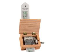 Zxfdsfdbnm 15 Note Hand Crank Music Box with Wood Case and Paper, B, C