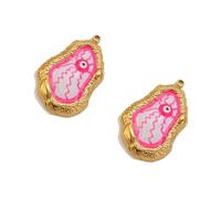 Zxfdsfdbnm 2 Pieces Stainless Steel Mystical Eye Charms with Distressed Stone Finish Ideal for Individualized Jewelry Projects Mystical Eye Jewelry Accessory