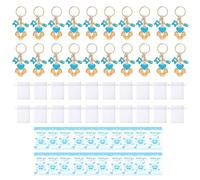 Zxfdsfdbnm 20Pack Milk Bottle Keychain With Thank You Card For Infant Shower Friend Gathering Parties Hotel Scene Setting Decorations