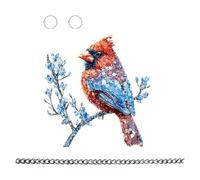 Zxfdsfdbnm 2D Multicolor Bird Pattern Stained Acrylic Window Hanging Pendant for Home Door Wall Office Decoration Ornament Acrylic Door Sign