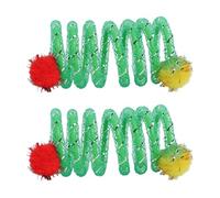 Zxfdsfdbnm 2Pcs Colorful Spring Coils Cats Toy With Plush For Curious Cats Playing At Living Room Or Yard Garden Pet Supplies