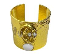 Zxfdsfdbnm 3D Face Features Statement Cuff Wide Adjustable Hand Jewelry Modern Minimalist Wide Cuff Vintage Countenance Feature