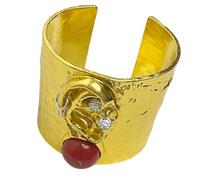 Zxfdsfdbnm 3D Face Features Statement Cuff Wide Adjustable Hand Jewelry Modern Minimalist Wide Cuff Vintage Countenance Feature