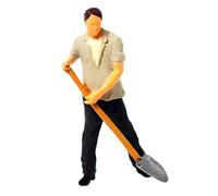 Zxfdsfdbnm Artistic 1: 64 Miniature Road Construction Model with Workers Digging Treasure Strong Resin Component for Desk Decoration Rosin Worker Digging Model